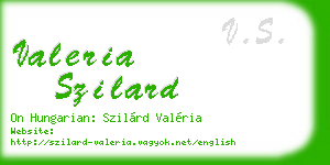valeria szilard business card